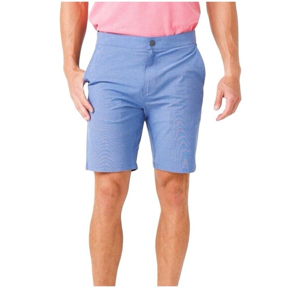 Johnnie-O Dawn 2 Dusk Shorts Men’s 32 Laguna Blue Golf Stretch Hybrid NEW - Picture 1 of 14